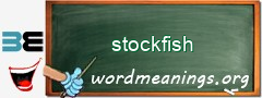 WordMeaning blackboard for stockfish